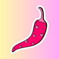 Heart Chilli Pepper – Die Cut Sticker