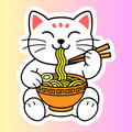 Lucky Cat Ramen – Die Cut Sticker