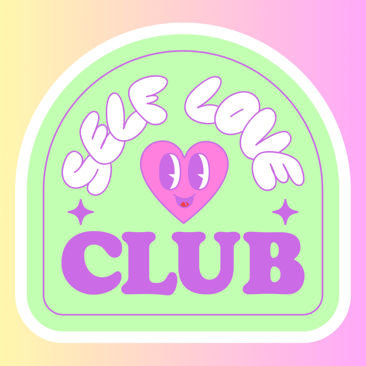 Self Love Club – Die Cut Sticker