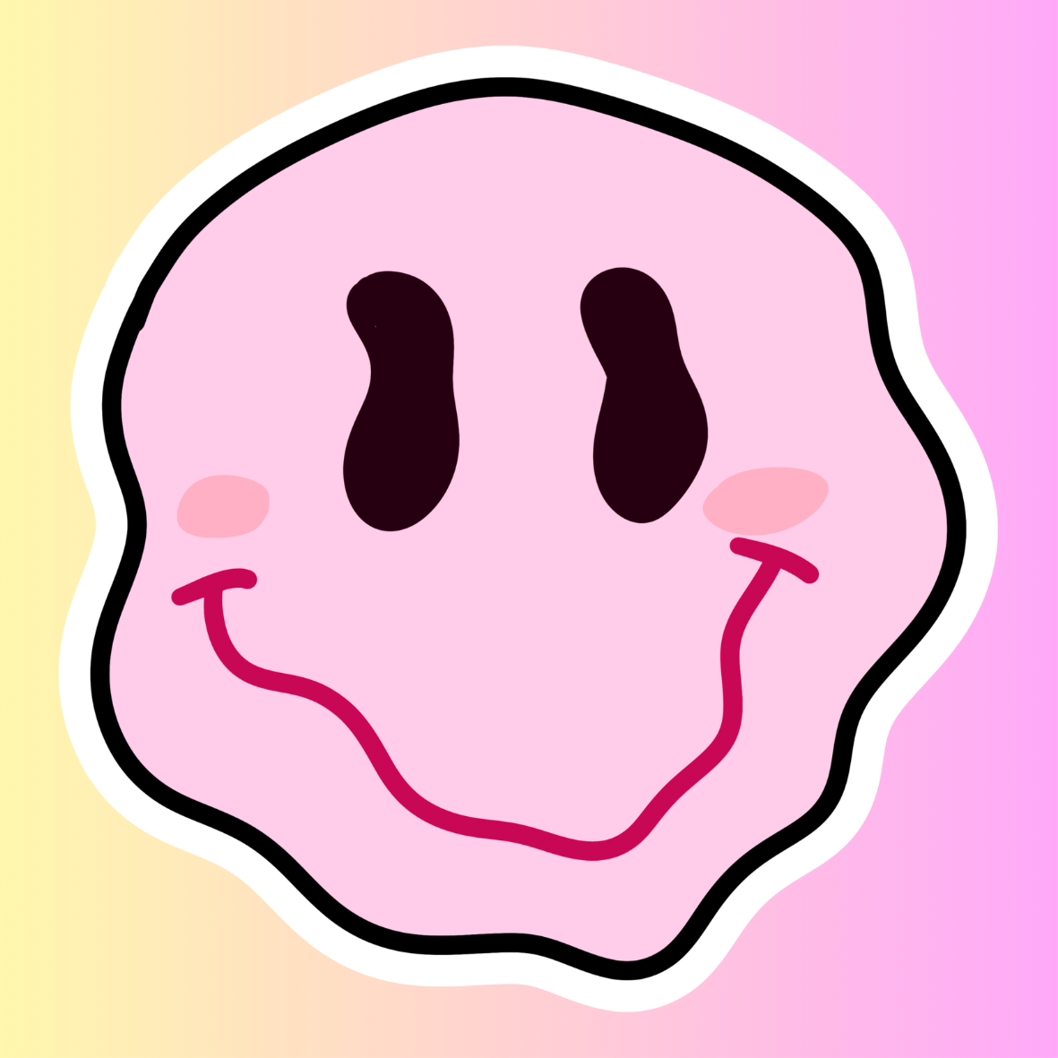 Trippy Smiley – Die Cut Sticker