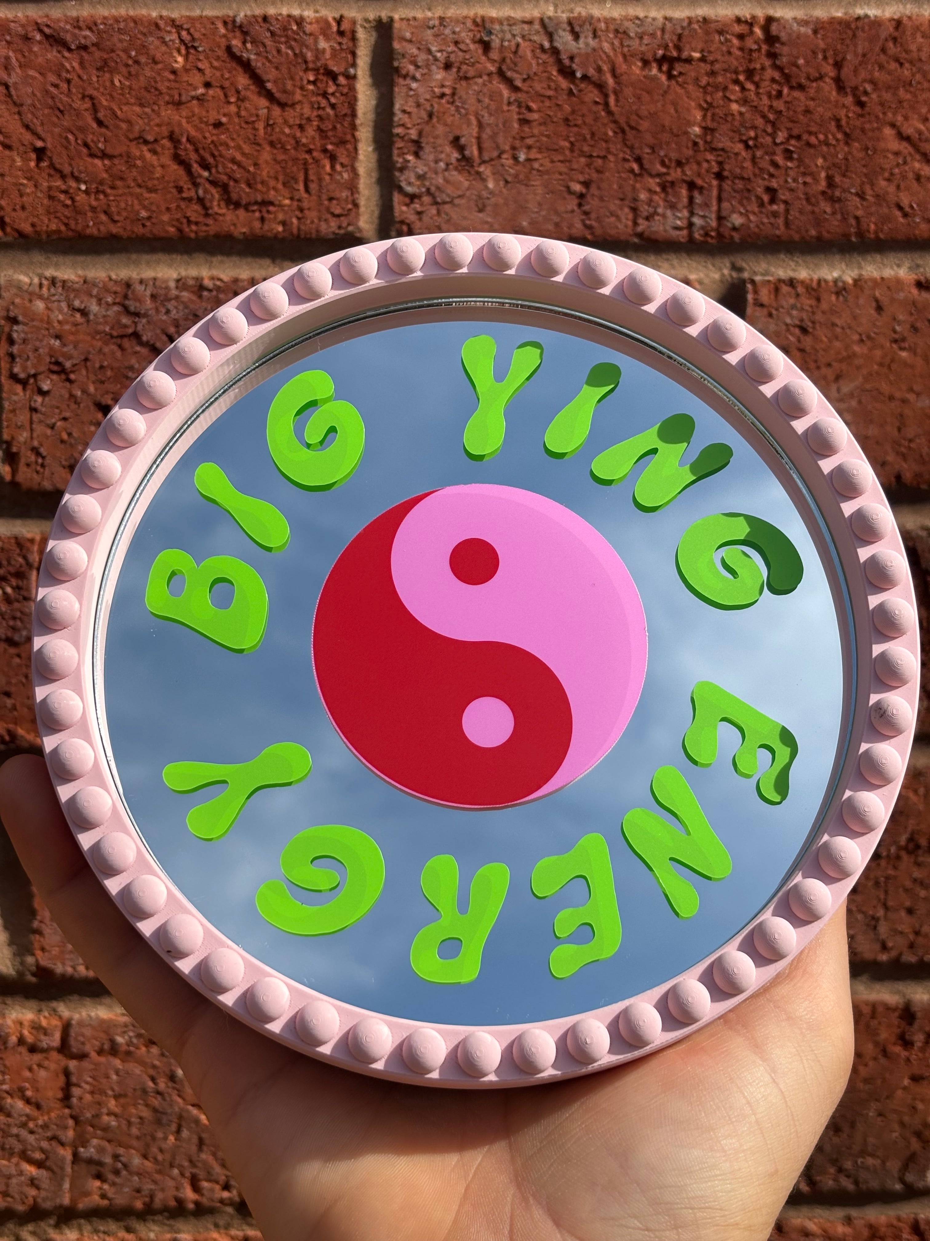Big Ying Energy - 15cm Framed Acrylic Mirror Trinket Tray