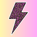 Leopard Print Bolt Pink – Die Cut Sticker
