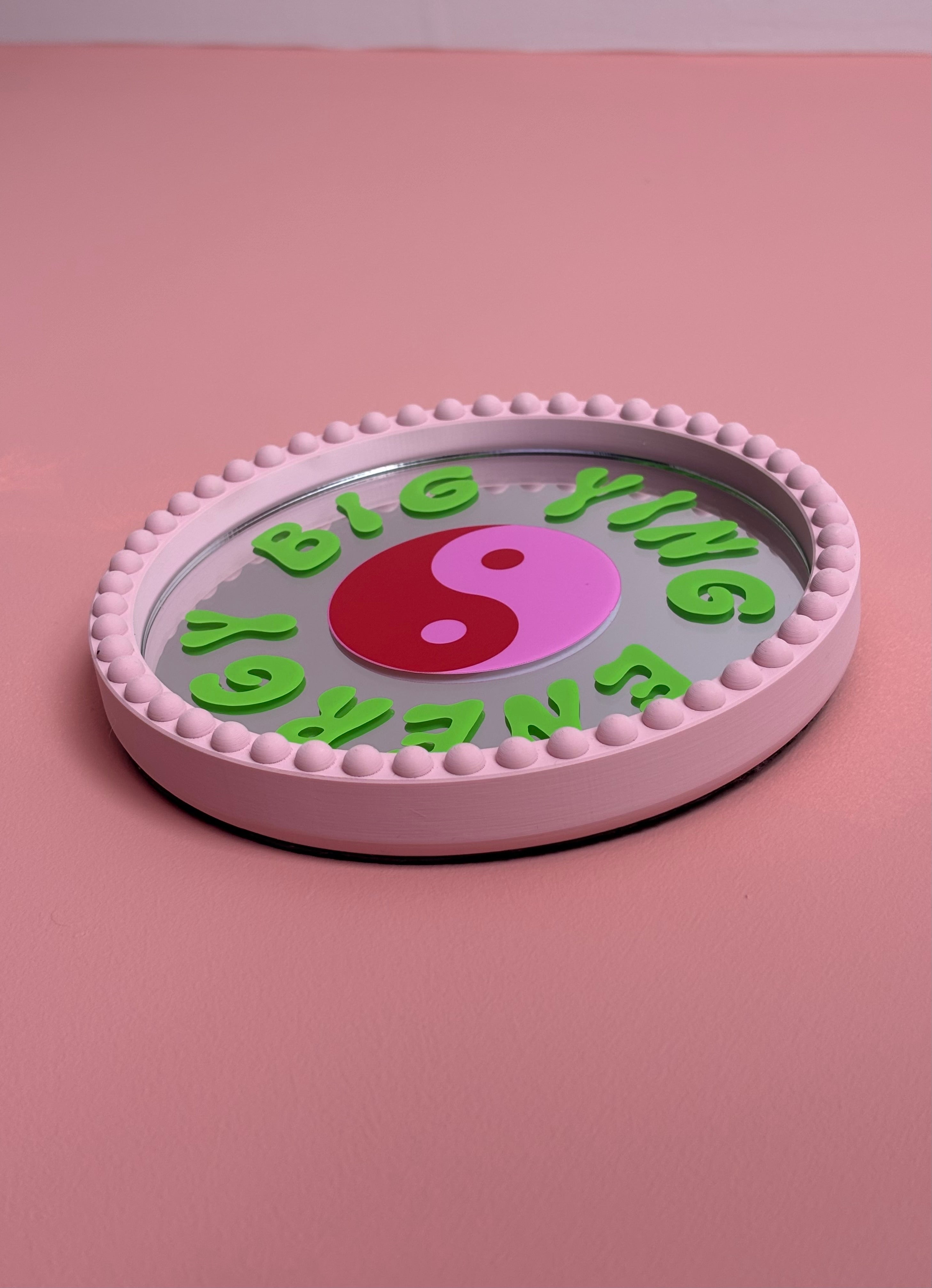 Big Ying Energy - 15cm Framed Acrylic Mirror Trinket Tray