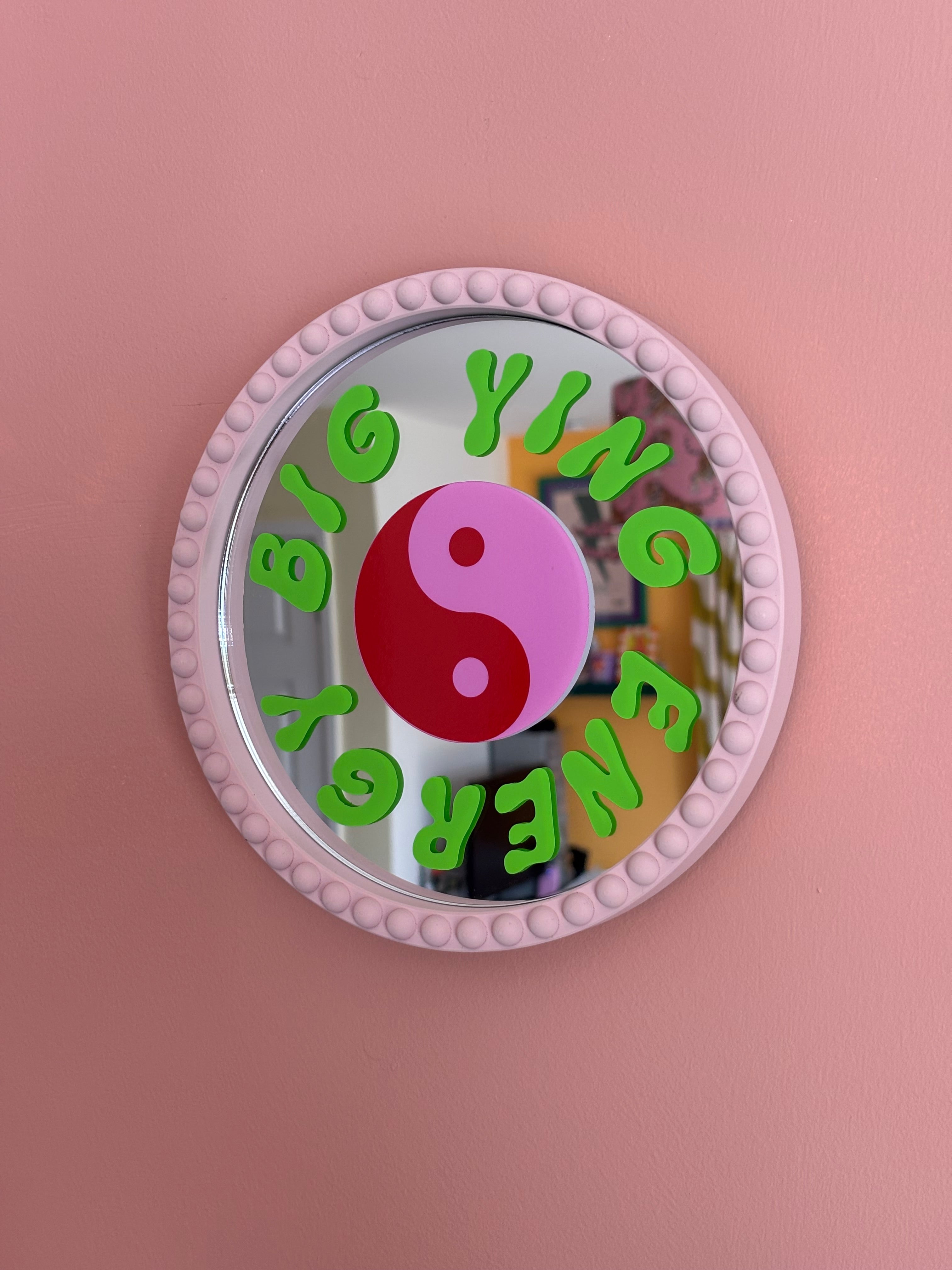 Big Ying Energy - 15cm Framed Acrylic Mirror Trinket Tray