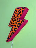 Leopard Print Lightning Bolt Light Box