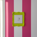 Baroque surround on striped wall 4