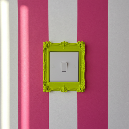 Baroque surround on striped wall 4