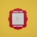Press For Dopamine - exact product on vibrant yellow wall