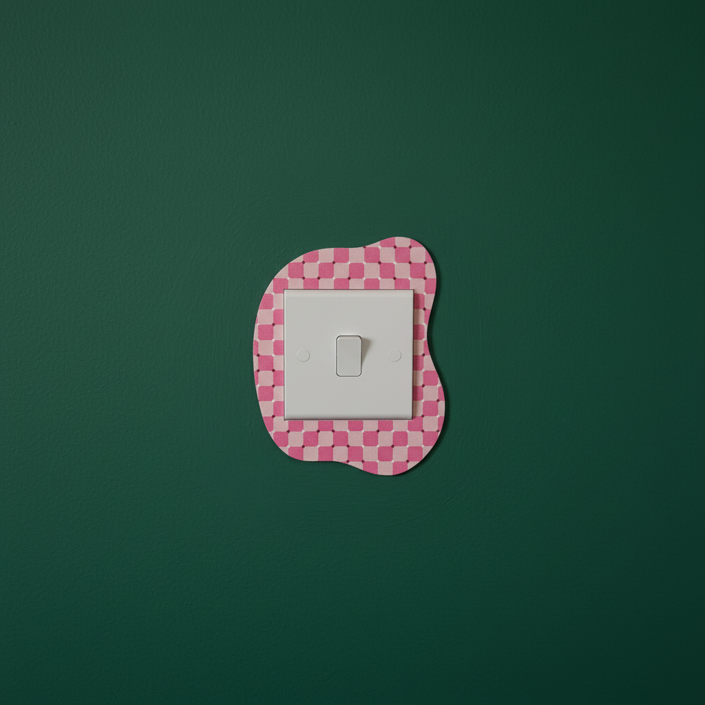 Trippy Checkerboard Light Switch Surround